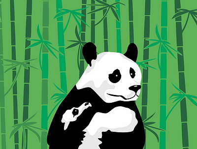 Panda Bear and her baby adobe adobeillustrator art color creative drawing illustration illustrator panda vector