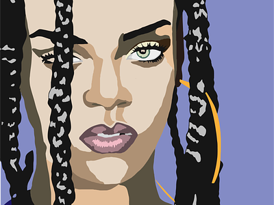 Rihanna adobe adobeillustrator art drawing illustration portrait rihanna
