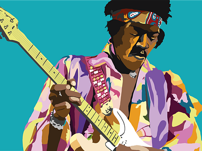 Jimmy Hendrix adobeillustrator art drawing illustration illustrator jimmyhendrix portrait
