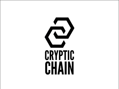 Cryptic Chain Logo art branding clean creative graphic design logo design