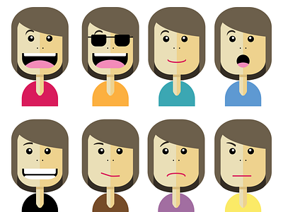 Expressions of a woman adobe adobeillustrator art drawing expressions illustration illustrator portrait