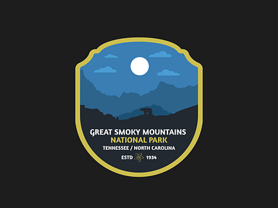 Great Smoky Mountains Badge badge logo badgedesign branding design graphic design great smoky mountains illustration illustrator logo