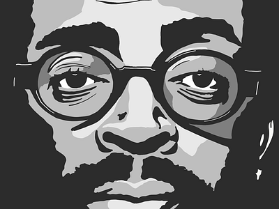 Black and White Portraits adobe draw andy warhol art black and white illustration jack nicholson john lennon mlk portrait spike lee