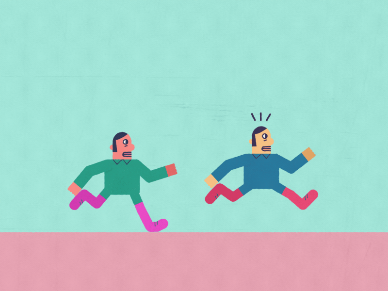Two Lads Running in Posh Shirts adobe after animation cycle design effects gif graphics illustrator motion run running