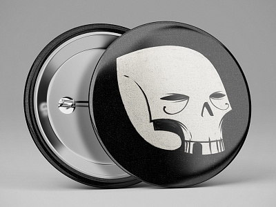 Skull pin button black button character digital draw illustration photoshop pin skull texture