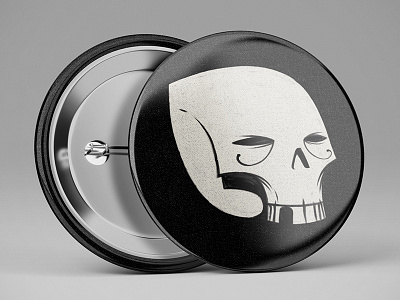 Skull pin button