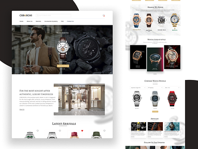 Landing Page Chrono95 company project figma illustration landing page ui uiux ux watch