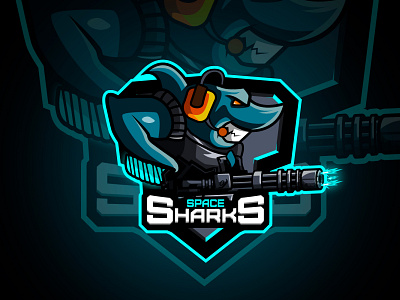Space Sharks design design art esport esports esports logo mascot mascot design mascot logo mascotlogo