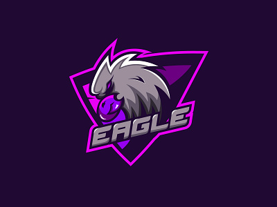 Eagle mascot eagle eagle logo esport esports logo mascot mascot design mascotlogo purple sport sport logo