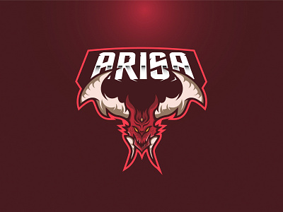 Arisa 2d 2d character arisa demon diablo esport esports logo hell mascot logo red underwolrd