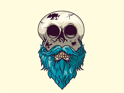skull hipster illustrator art bone design flat horror human illustration skillet skull tatto vector