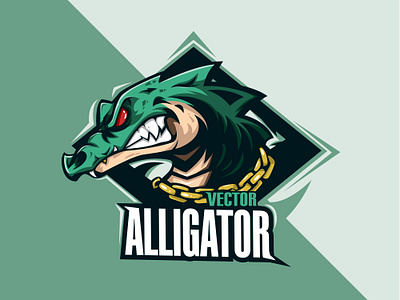 Alligator vector branding design esport esports logo illustration logo vector