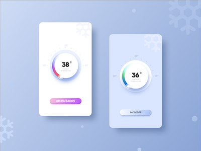 Body temperature monitoring app applet design icon illustration typography ui ux