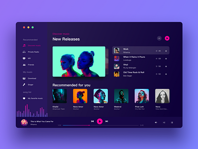 12.9 Ipad Pro - Music player app design ui