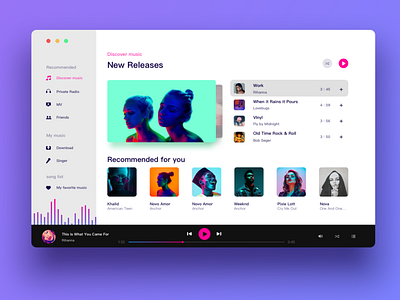 12.9 Ipad Pro - Music player app design sketch ui