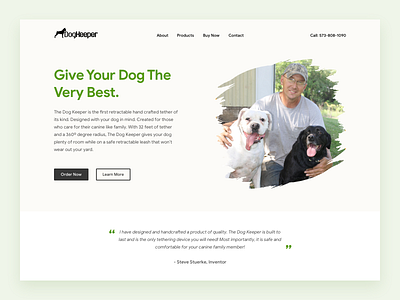 Dogkeeper - Landing Page dog green landing landing page pet