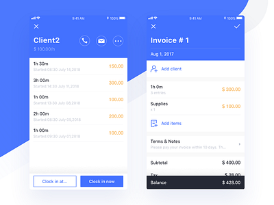 hours keeper_client and invoice