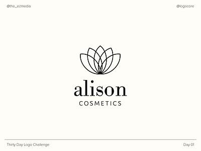 Alison Cosmetics | Thirty Day Logo Challenge Day 1 branding cosmetic logo design graphic design logo thirtydaylogochallenge