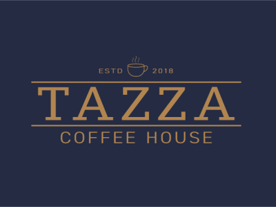 Tazza Coffee House branding design graphic design logo packaging design