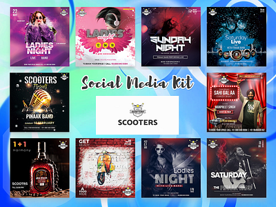 Scooters - Socail Media Promotions branding design graphic logo post posters social media social media design social media marketing social media templates