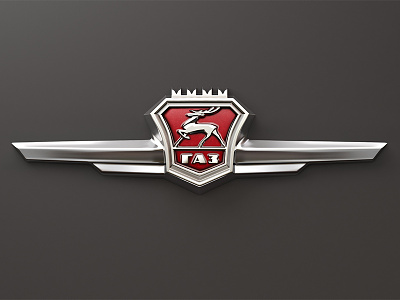 GAZ-21 Volga emblem car chromium embleme gaz logo red volga volga21