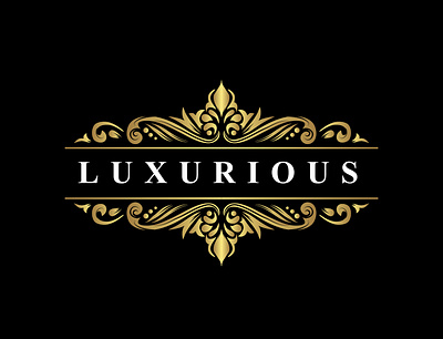 Luxurious gold logo luxury modern vintage