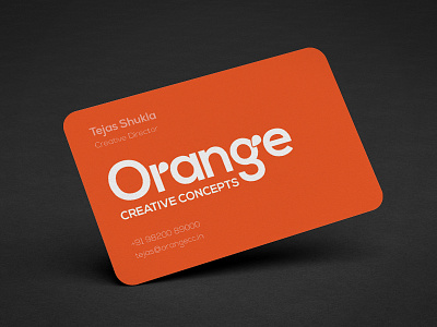 Orange Visiting Card brand identity branding logo minimalistic visiting card