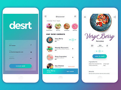 Dessrt Mobile app