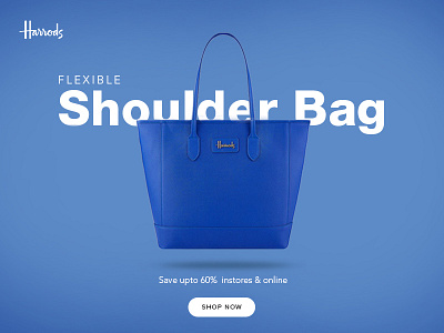 Shoulder Bag Advert ad sense bag brand clean harrods interface minimal purse ui ux web ad women bag