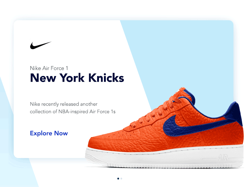 Nike Shoes website ad by Urvi Ashar on Dribbble