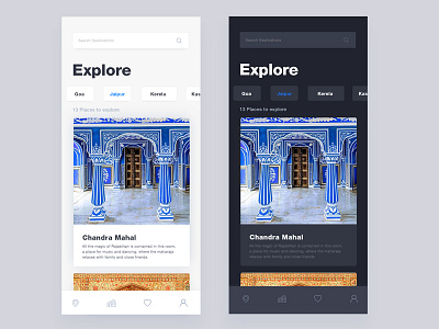 Travel App with Light & Dark Mode