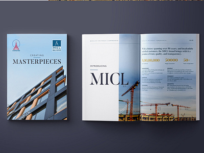 Corporate Brochure Concept brochure clean concept design layout minimal mock up real estate branding typogaphy