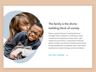 Family section clean concept design family minimal simple ui website