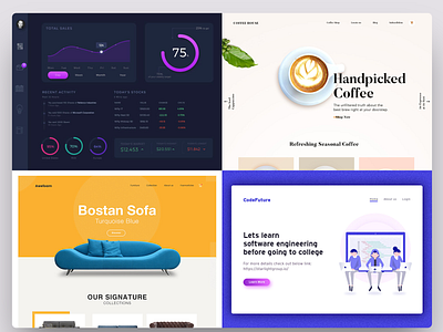 My Top 4 Shots clean dashboard design illustration interface minimal ux website