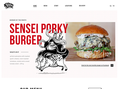 Boom Burgers boom burgers clean elegant layout typography