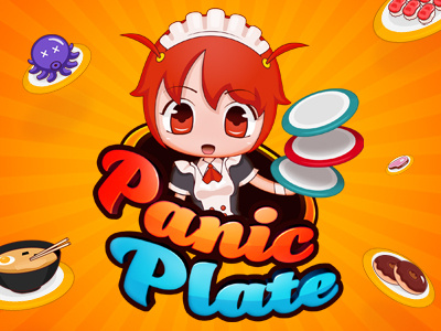 Panic Plate Logo android game illustration ios iphone logo manga photoshop smartphone