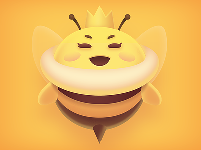 Queen Bee game illustration photoshop