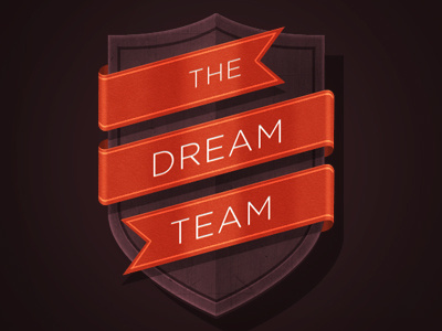 Shield dream team emblem logo shield