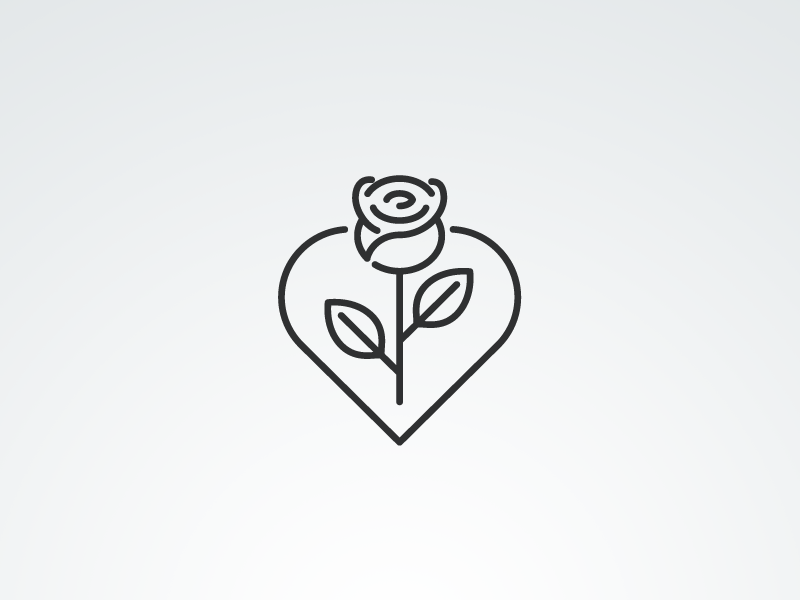 Rose Mark brand flower icon mark rose roses