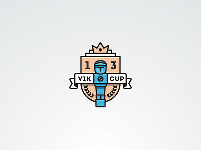 Foosball Cup Logo badge foosball kicker logo