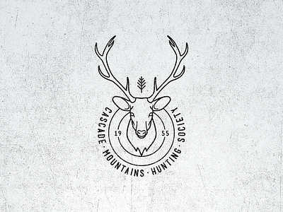 Vintage Fantasy Hunting Logo badge deer fantasy hart hunting logo vintage
