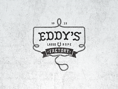 Eddy's Lasso Rope Factory Vintage Logo badge eddy factory lasso logo rope vintage
