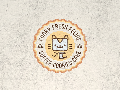 Funky Fresh Feline Coffee House Logo