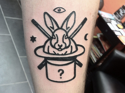 Magic Rabbitt Tattoo hipster magic rabbitt tattoo vintage