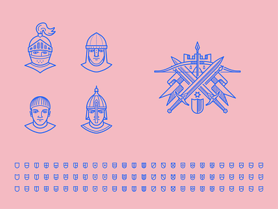 Knight Assets Exploration chevalier illustrator knight outlines