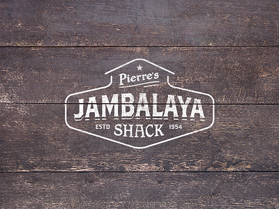 Pierre's Jambalaya Shack Fantasy Logo logo restaurant vintage