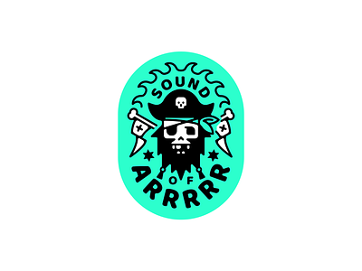 Sound of Arrrrr arrr badge illustration logo pirate