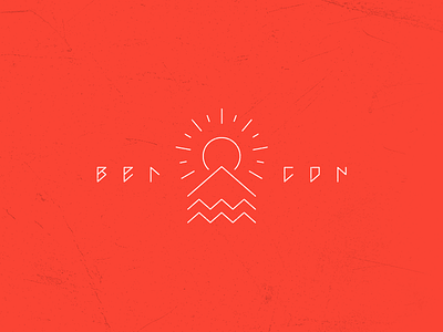 Beacon beacon hipster logo mountain sea sun vintage