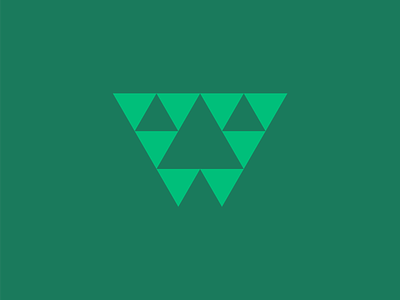 "Woodland" Geometric Logo green illustrator logo mark nature trees w wood