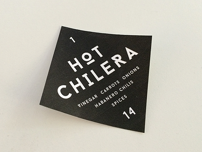 Label for my home-made chilera